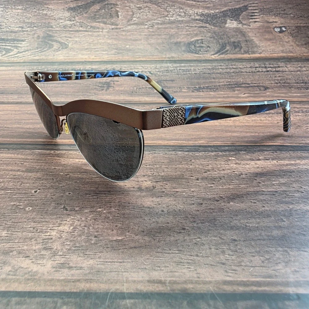 Iyoko Inyake IY670 Col 99A Brown Marbled Cat Eye Sunglasses Belgian Design Japan